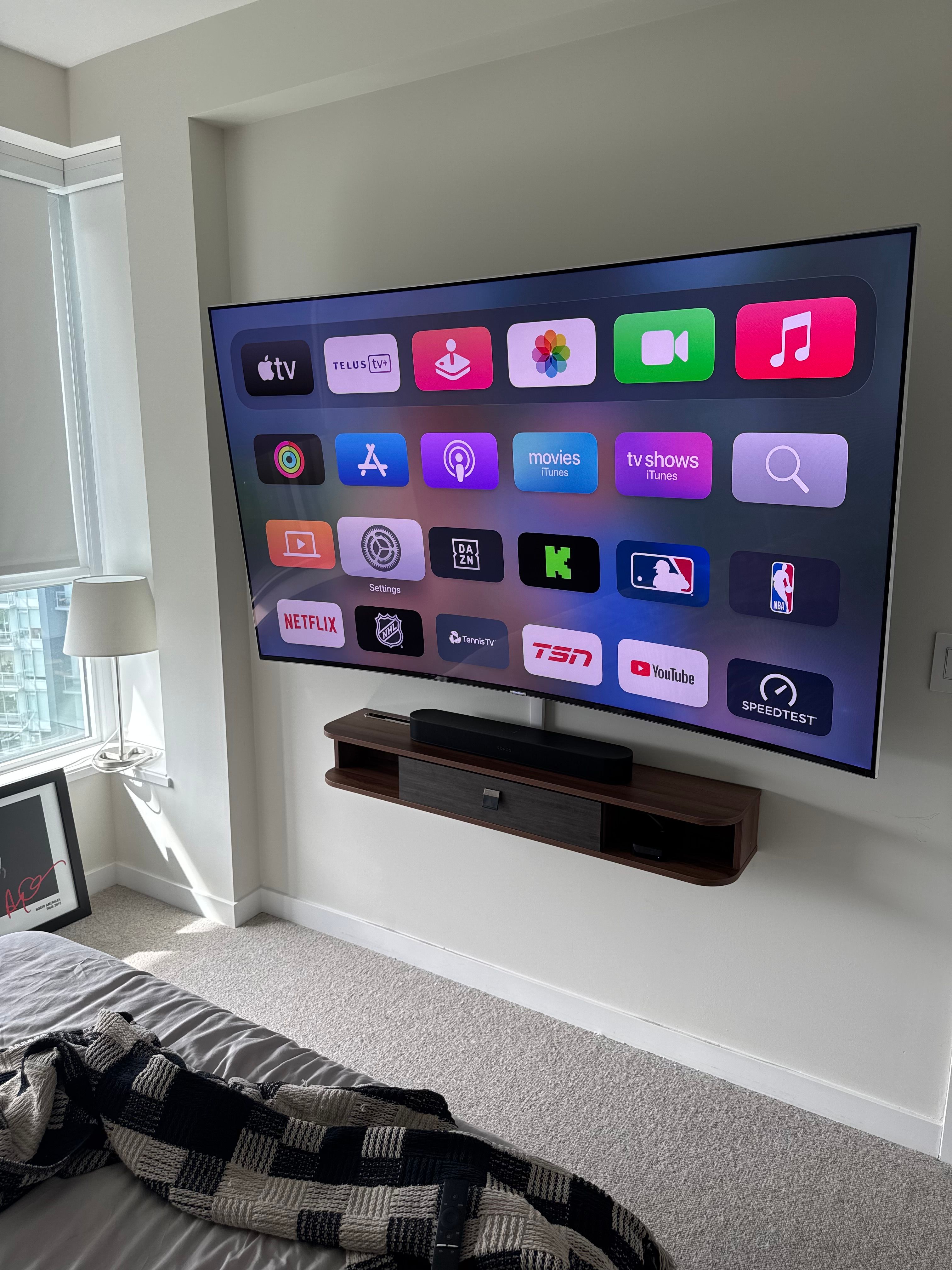 High-Rise Condo TV Wall Installation on Solid Concrete completed by Taskio in Vancouver